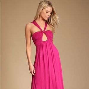 NWT - Lulu Magenta Maxi Dress - XS